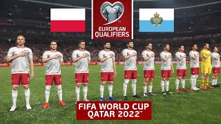 Polska  San Marino ● ELIMINACJE DO MISTRZOSTW ŚWIATA 2022  9 Października 2021 Gameplay [upl. by Jeanna]