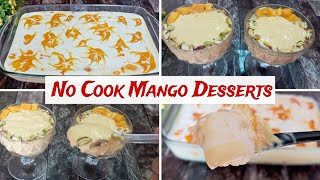 Mango delight No cook mango cheese delight  Mango delight banane ka tarika [upl. by Justina766]