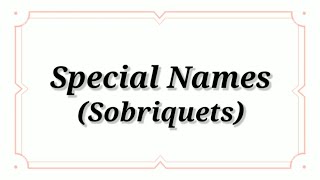 Special NamesSobriquets  Sobriquets Of World In English  Sobriquets GK Vocabulary [upl. by Anilehcim]