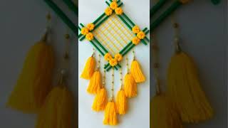 Beautiful wall hanging craft ideas simple woolen 💥❤️‍🩹👍💯💤gate jhalar design ax fashion Naya design w [upl. by Atilemrac]