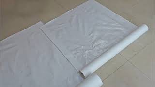 White protection floor stair felt roll with adhesive area made in china [upl. by Domenech338]