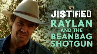 Raylan and the Beanbag Shotgun  Scene  Justified  FX [upl. by Uzziel]