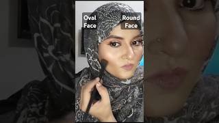 Round vs Oval Face contour shortsviral viralvideo [upl. by Ivad]