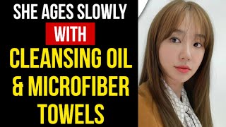 Cleansing Oil and Microfiber Towels—This Womans Antiaging Strategy [upl. by Troth164]