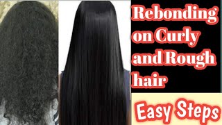 Permanent Hair Straightening with L’Oréal Xtenso  How to do Rebounding [upl. by Ahsihat287]