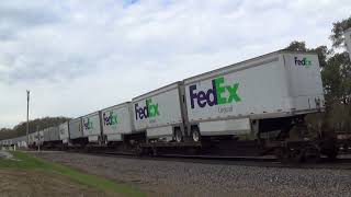 BNSF Warbonnet on Container and Piggyback Train [upl. by Joye995]