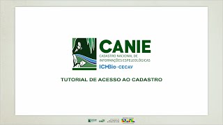 Tutoriais CANIE  Acesso ao Cadastro [upl. by Esinel]