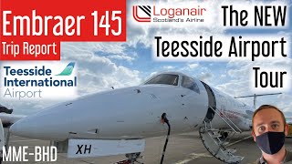 The NEW Teesside Airport Flying Loganairs E145 to Belfast City [upl. by Lawan]