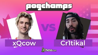 xQc Gets Checkmated by MoistCr1tikal in 6 Moves  Chesscom PogChamps [upl. by Pliam]