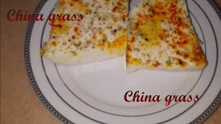 How to make China grassmilk powder China grassyummy China grass [upl. by Idroj912]