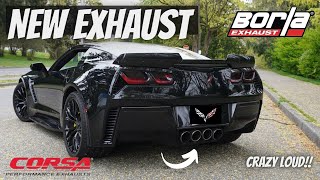 How to Install Corvette Z06 Exhaust Corsa Xpipe amp Borla Muffler DIY [upl. by Einnaj]