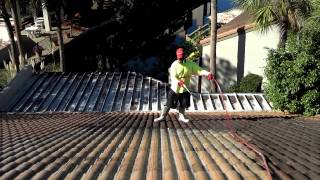 ECO GREEN BioGel tile roof cleaning [upl. by Aserehs831]