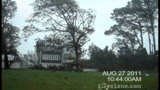 Hurricane IRENE in Marshallberg NC 2011 [upl. by Anemix471]