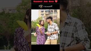 ROMANTIC PRANK ON RUHI 😘harshit prank tv  ruhi harshit prank video  shorts [upl. by Merridie]