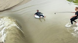 River connects to Ocean and waves to surf form RAW [upl. by Leasi]