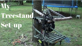 Climbing Treestand Hunting Setup How I do it [upl. by Rugg]