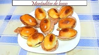 Montaditos de lomo  Receta de Cocina en Familia [upl. by Obellia]