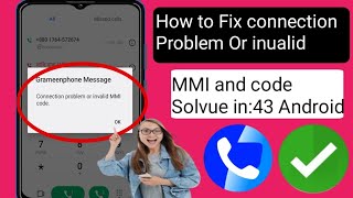 How to Fix connection Problem Or invalid MMI code in Android 2024 l [upl. by Eetak]