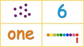 Baby Math Numbers 010 dots numerals words rows [upl. by Collete]