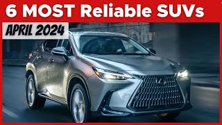 The 6 Most Reliable SUVs In The Market  April 2024 Update [upl. by Grannia100]