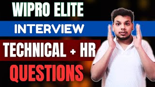 Wipro Elite Latest Interview  Wipro HR Interview Questions  Wipro Elite Technical Interview [upl. by Anialahs]