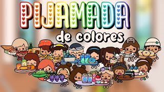 PIJAMADA DE COLORES😍🌈Con los Hijos de Tocatubers😱Toca Cam [upl. by Notaek]