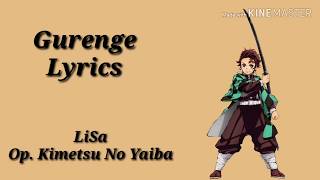 Opening kimetsu no yaiba LiSa gurenge Lyrics [upl. by Henghold]