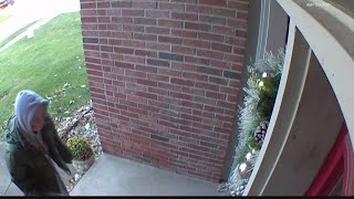 ‘Block her in She’s stealing’ I Suspected porch pirate surprised by couple returning home [upl. by Westleigh]