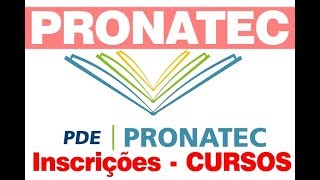 PRONATEC Inscrições em Cursos Gratuitos [upl. by Ttenyl670]