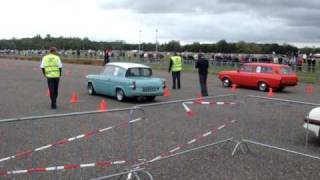 Ford Anglia vs mk2 escort at European Ford Event Landgraaf 2009 [upl. by Timothee]