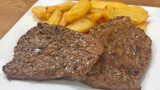 Grilled Sirloin Steak Recipe • How To Cook Thin Steak • Beef Steak Recipe • Pan Fried Steak Recipe [upl. by Pish]