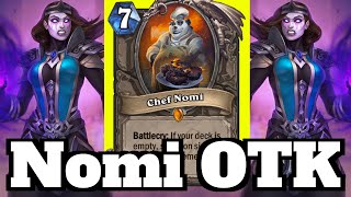 A Chef Nomi OTK Mindrender Illucia Animated Broomstick OTK Combo  Hearthstone [upl. by Zehcnas]