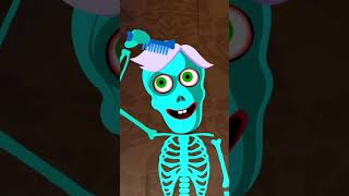 Así es como nos peinamos skeletons shortsfeed ytshorts spooky [upl. by Enilram840]