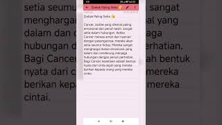 Zodiak Paling Setia 😘zodiac zodiak indonesia pyp fyp trending viral cancer [upl. by Paulina]