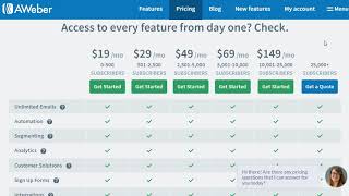 Aweber Pricing Plans How Much Does Aweber Cost [upl. by Isia310]