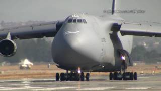 USAF C5 Galaxy up close takeoff at Abbotsford [upl. by Aicirtam]