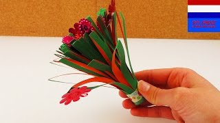 Zelf kleine bloemenruiker maken  cadeauidee voor Moederdag of Vaderdag  boeket van papier [upl. by Penland]