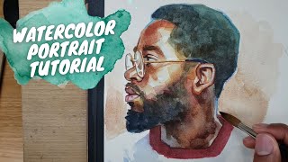 Watercolor Portrait Tutorial [upl. by Jovitta599]