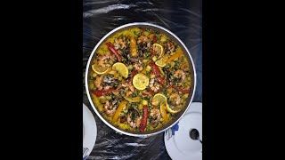 بايلا بالقمرون وفواكه البحر والدحاج على طريقتي الخاصة جد رائعة ولذيذة recette paella fruit de mer [upl. by Mandi]