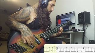 MESHUGGAH  Entrapment Bass Cover  TABS [upl. by Goldman613]