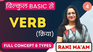 Verb  English Grammar for beginners  Part  4  Definition Forms Types  Rani Maam [upl. by Lewap83]