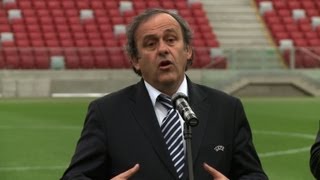 Platini fustige les prix des hôtels en Ukraine pour lEuro 2012 [upl. by Atilrak28]