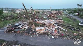 Barnsdall OK Tornado Damage from Drone [upl. by Columbine279]