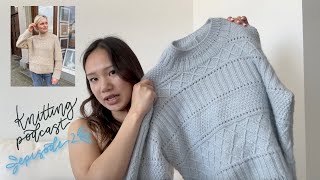 ingrid sweater helia sweater stella bralette ♡ knitting and crochet podcast ep 2 [upl. by Llerrac298]