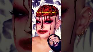 Dangerous 🧐 makeup sfx halloween makeupartist mua sfxmua makeuptutorial muacreator duet [upl. by Ateekal]