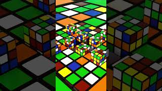 Satisfying Rubiks Slide and Quick Drop 3D Animation Loop [upl. by Atinniuq505]