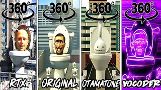 Skibidi toilet RTX vs ORIGINAL vs Otamatone vs Vocoder Toilet 360º VR ALL EPISODES [upl. by Hoisch]