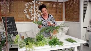 Flowers amp Floristry Tutorial Warm Based Foliage into a Round Classic Urn [upl. by Phillada]