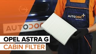 How to change Pollen Filter on OPEL ASTRA G TUTORIAL  AUTODOC [upl. by Nylesaj]