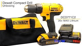 Dewalt  DCD771C2 20V MAX Cordless Lithium Ion Compact DrillDriver Kit  Unboxing [upl. by Assilrac295]